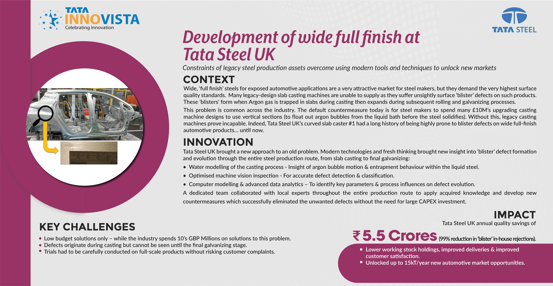 Tata Steel UK- Development of Wide Full Finish in UK